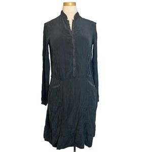 120% Silk Button Front Dress Made in Italy
